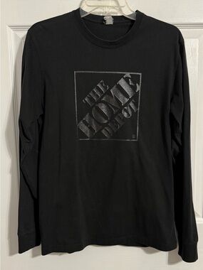 The Home Depot Black Long Sleeve Logo Tee